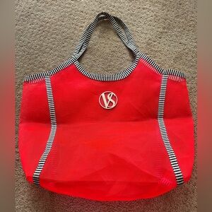 Victoria's Secret Orange Mesh Tote Bag Neoprene Style